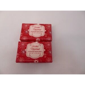 Frosted Peppermint Scented Bath Bar 3 oz Soap Set of 2 by CST Made in USA NEW